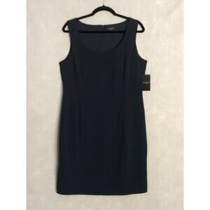 Tahari ASL Tank Dress Women's Size 12 Navy Blue NEW